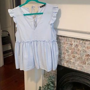 Zara ruffle sleeve top.